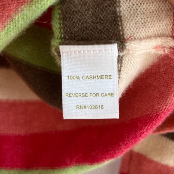 Garnet Hill Striped Cashmere Sweater - Picture 7 of 7